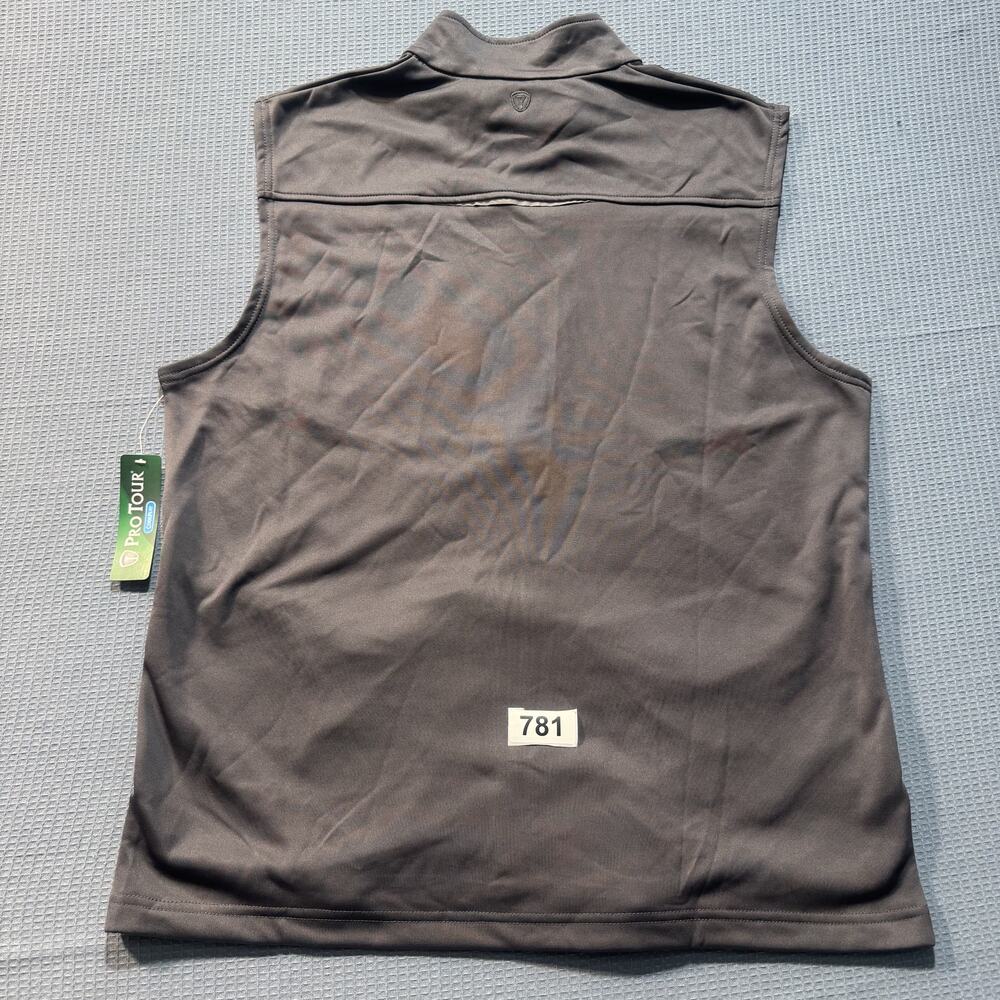 Pro Tour Cool Play Golf Zip-Up‎ Vest Men's XL Black Brand New